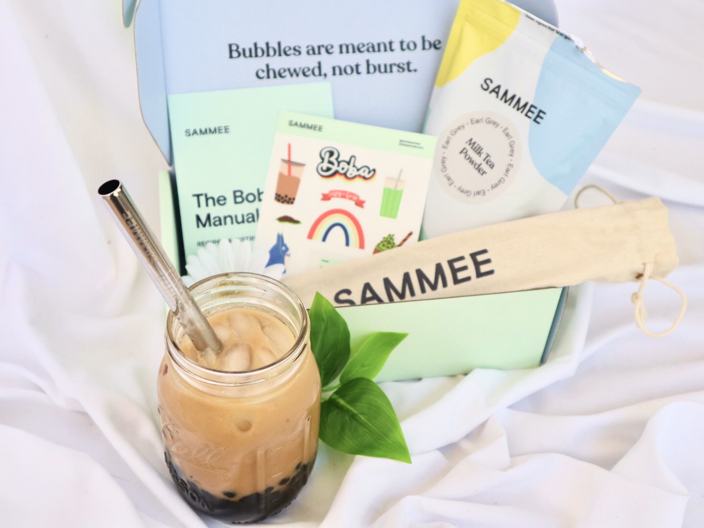 Locca Classic Boba Tea Kit | with Boba Pearls Premium Earl Grey Lavender, Jasmine, Black Tea | 24+ Boba Drinks | Premium Loose Leaf Teas | DIY Kit